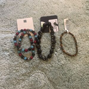 bundle of bracelets